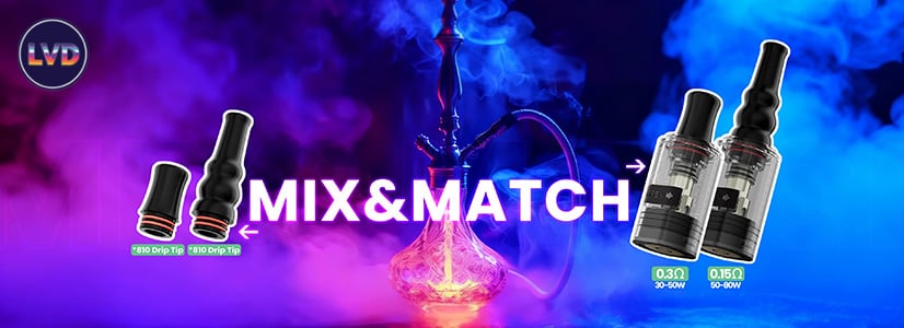 2 cartouches et 2 drip tip chicha